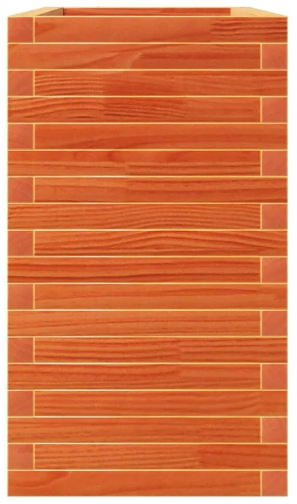 Vaso/floreira de jardim 110x40x72,5cm pinho maciço castanho mel