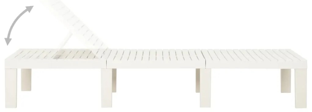 Espreguiçadeira plástico branco