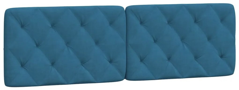 Cama com colchão 160x200 cm veludo azul