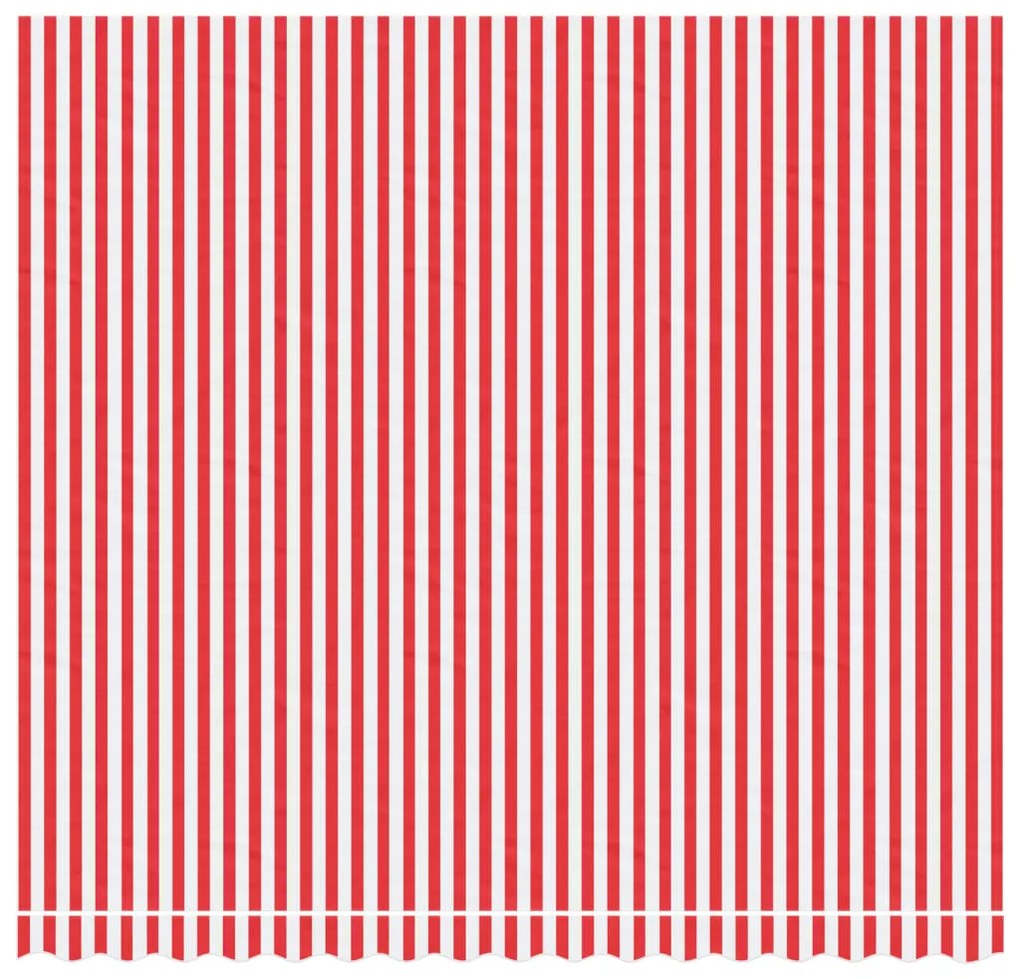 Tecido de substituição p/ toldo 4x3,5 m riscas vermelho/branco