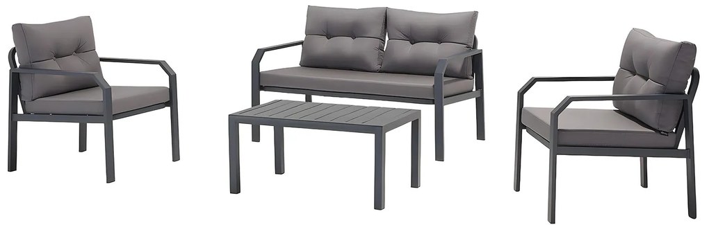 Conjunto de Lounge de Jardim Arya – Sofá de 2 Lugares, 2 Poltronas Ind