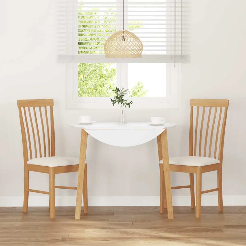 Cadeiras de jantar com almofadões 2 pcs madeira maciça