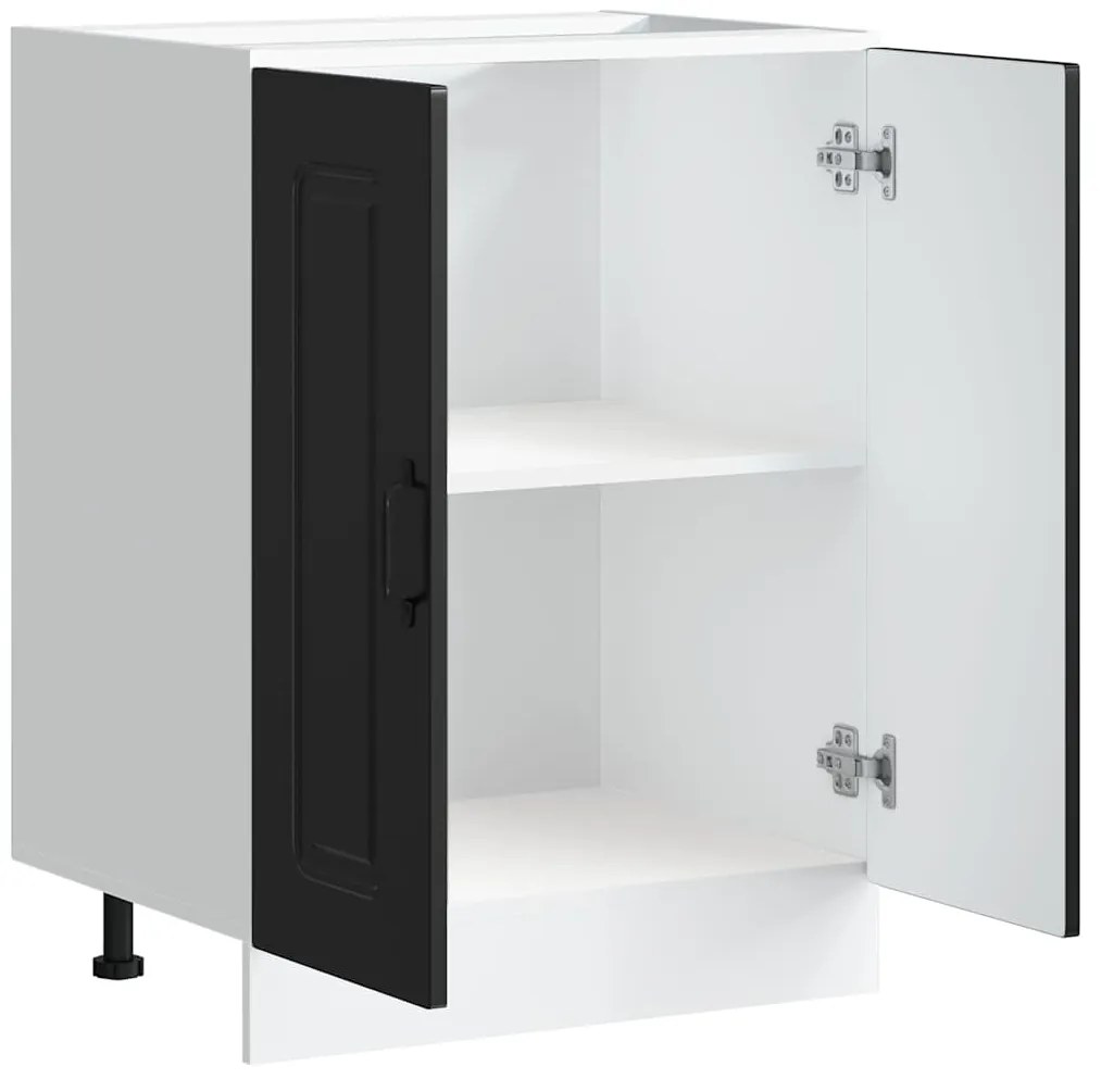 Armário baixo lavatório Kalmar 60x46x81,5 cm preto