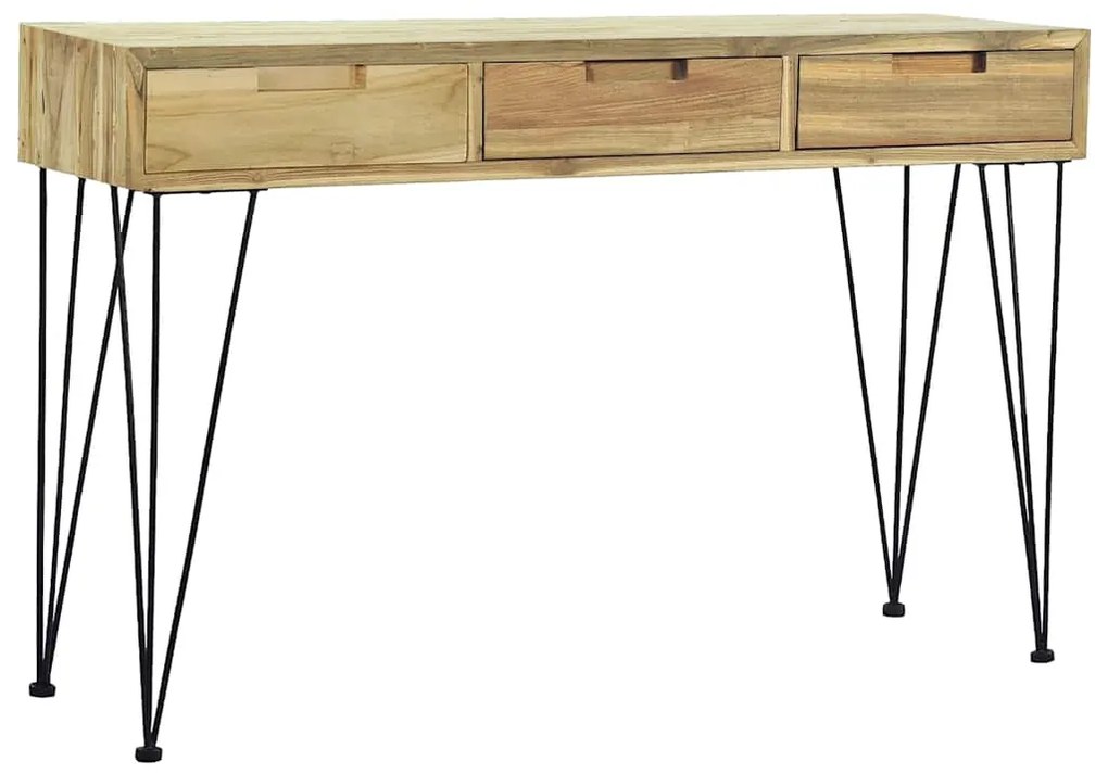 Mesa consola em teca maciça 120x35x76 cm