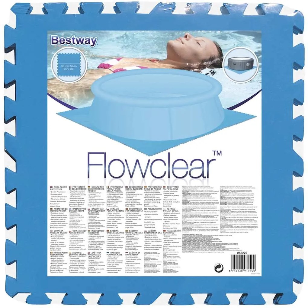Protetores para piso de piscinas 8 pcs azul 58220