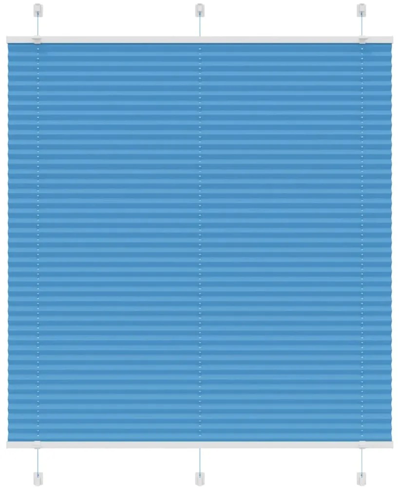 Plissado Cego Azul 120x150 cm Largura Tecido 119,4 cm Poliéster