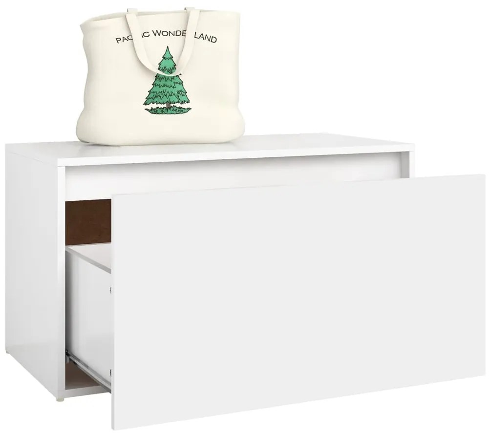 Banco de corredor 80x40x45 cm derivados de madeira branco