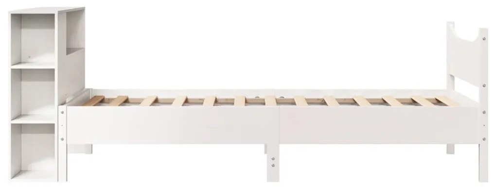 Cama sem colchão 75x190 cm madeira de pinho maciça branco