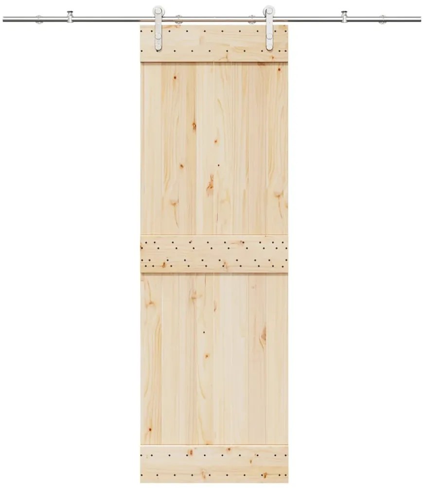 Kit ferragens p/ porta deslizante 200cm aço inoxidável prateado
