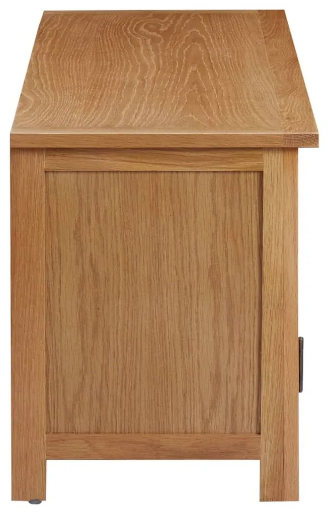 Móvel de TV 110x35x44 cm madeira de carvalho maciça