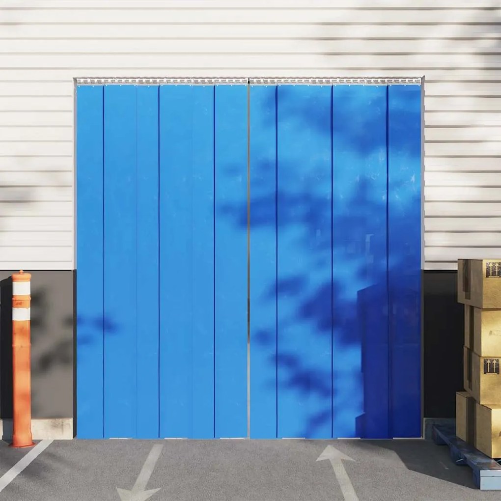 vidaXL Cortina de porta 200 mm x 1,6 mm 25 m PVC azul