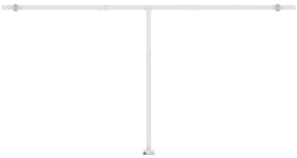 Toldo retrátil manual independente 600x350 cm amarelo e branco