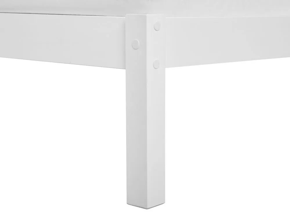 Cama de casal em madeira branca 180 x 200 cm VANNES Beliani