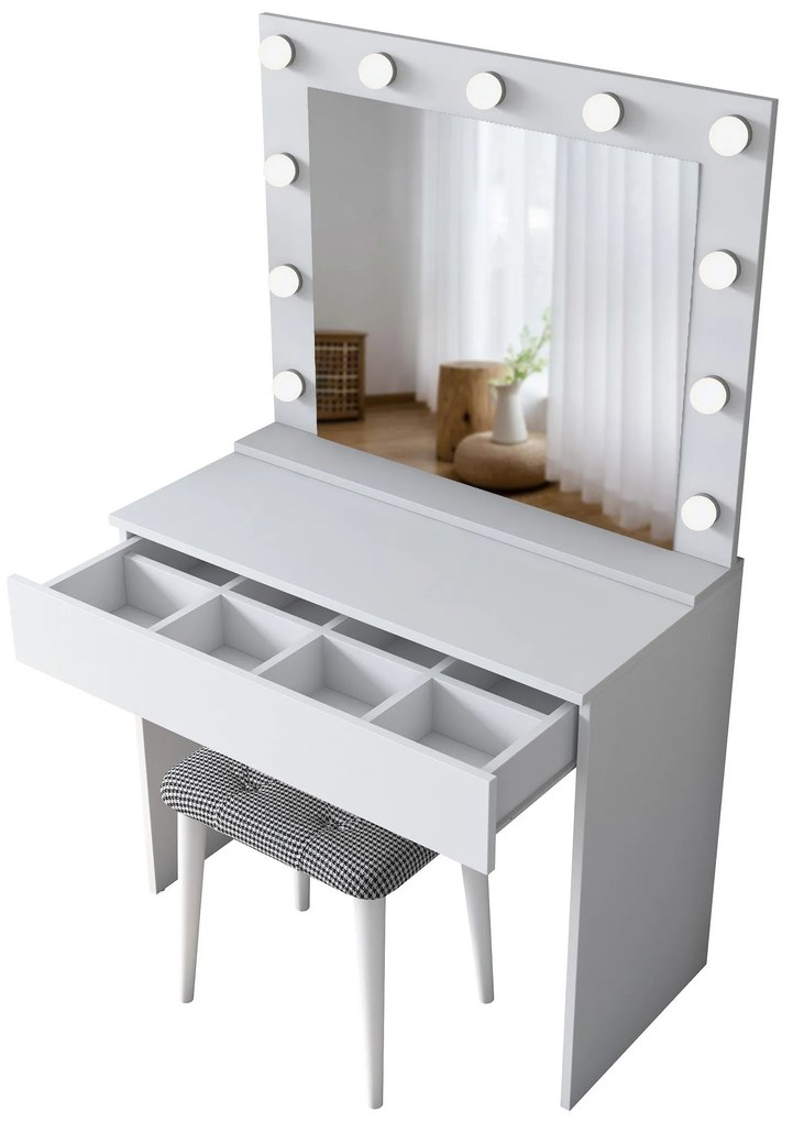 Mesa de Maquilhagem BJ121 – Branco – 90x76,8x45 cm