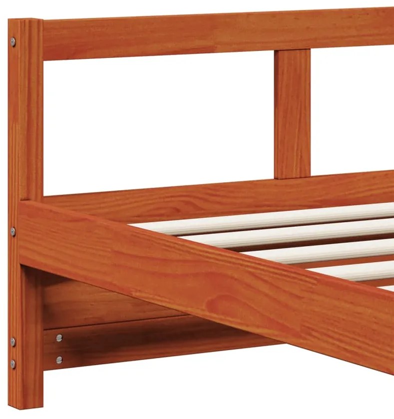 Sofá-cama sem colchão 90x200 cm pinho maciço castanho-mel