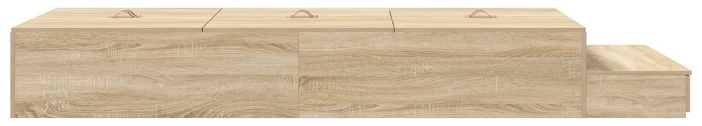 Cama de Armazenamento em Carvalhos de Sonoma 100x200 cm