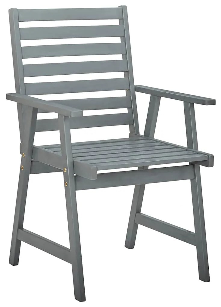 Cadeiras de jantar p/ jardim 3 pcs c/ almofadões acácia maciça