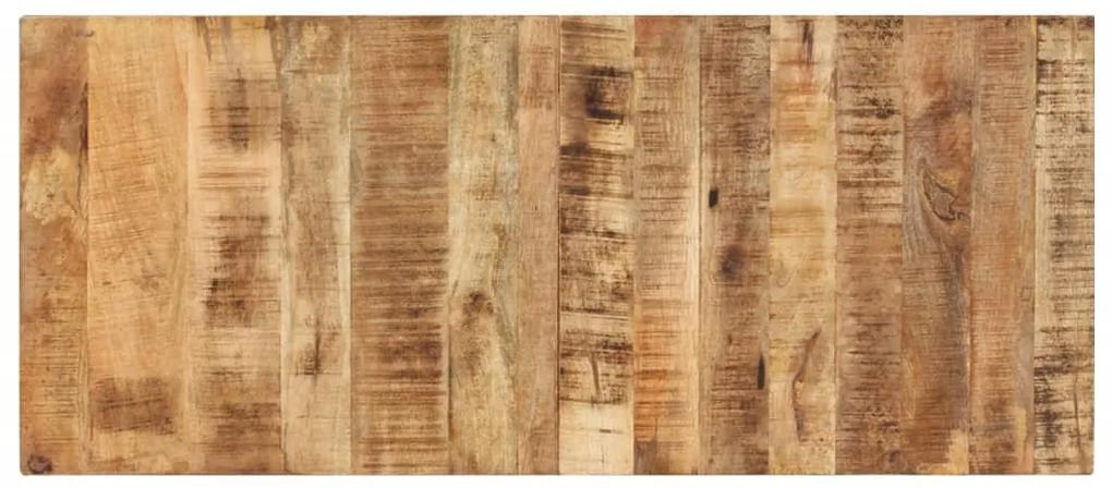 328348 vidaXL Tampo de mesa 140x60x(2,5-2,7) cm madeira de mangueira áspera