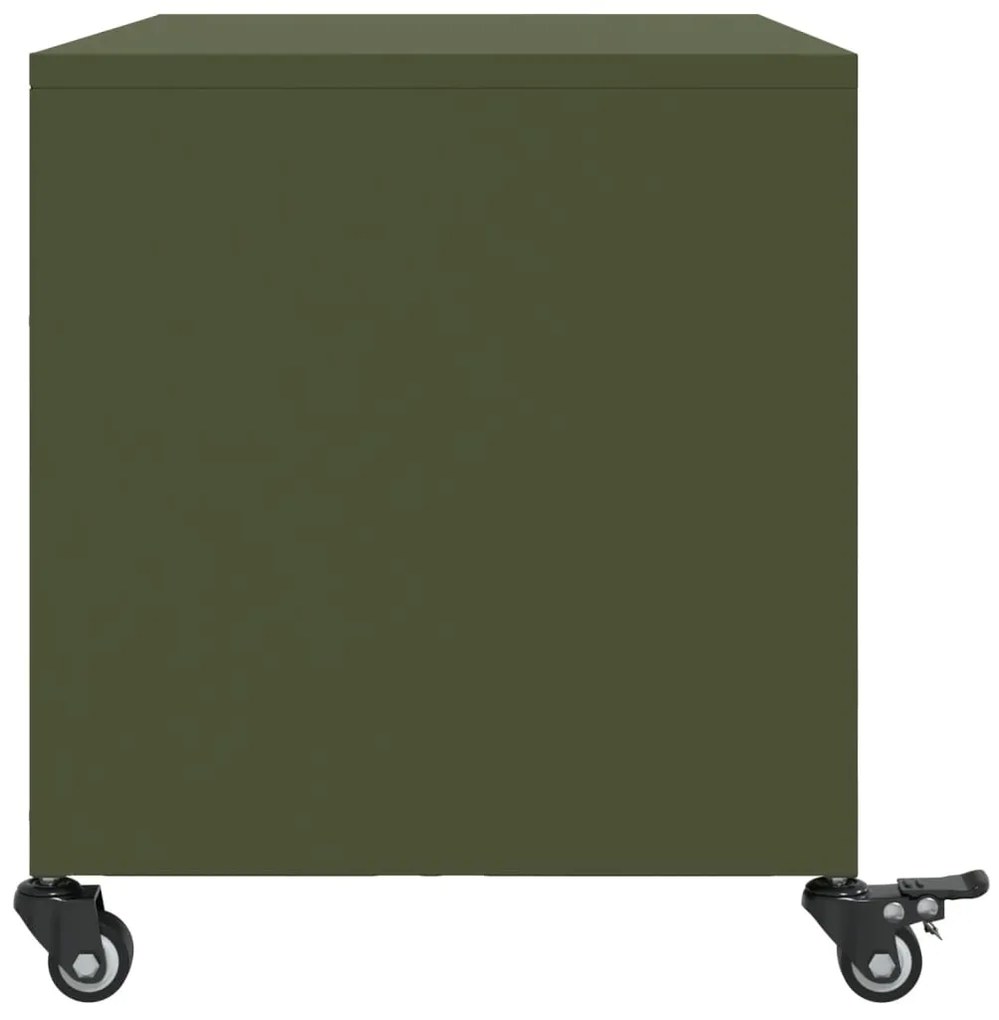 Móvel de TV 68x39x43,5 cm aço verde azeitona