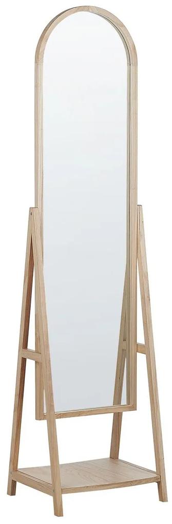 Espelho de pé castanho claro 39 x 170 cm CHAMBERY Beliani