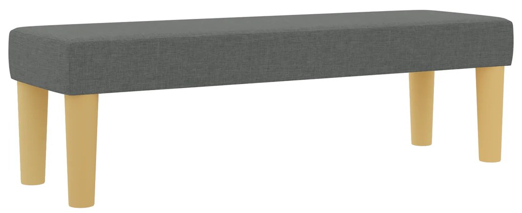 Cama Box Spring com Colchão & Banco Cinza Escura 120x200 cm Tecido