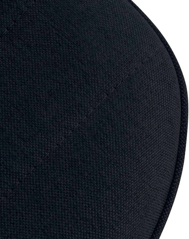 Banco de bar Lex em tecido e com estrutura cromada 45 x 89-110 x 46 cm Preto