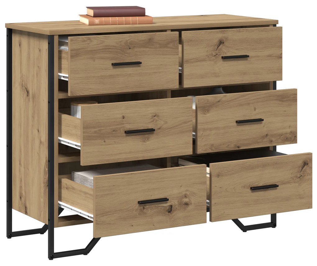 Cômoda Carvalho Artesanal 91x35.5x74.5 cm Madeira Ingenerada