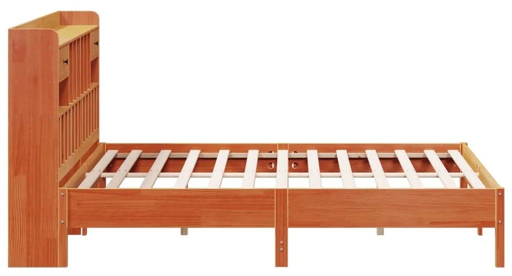 Cama com estante sem colchão 200x200 cm pinho maciço