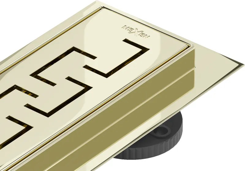 Mexen Flat 360° M15 ralo linear rotativo 60 cm, dourado - 1524060-40