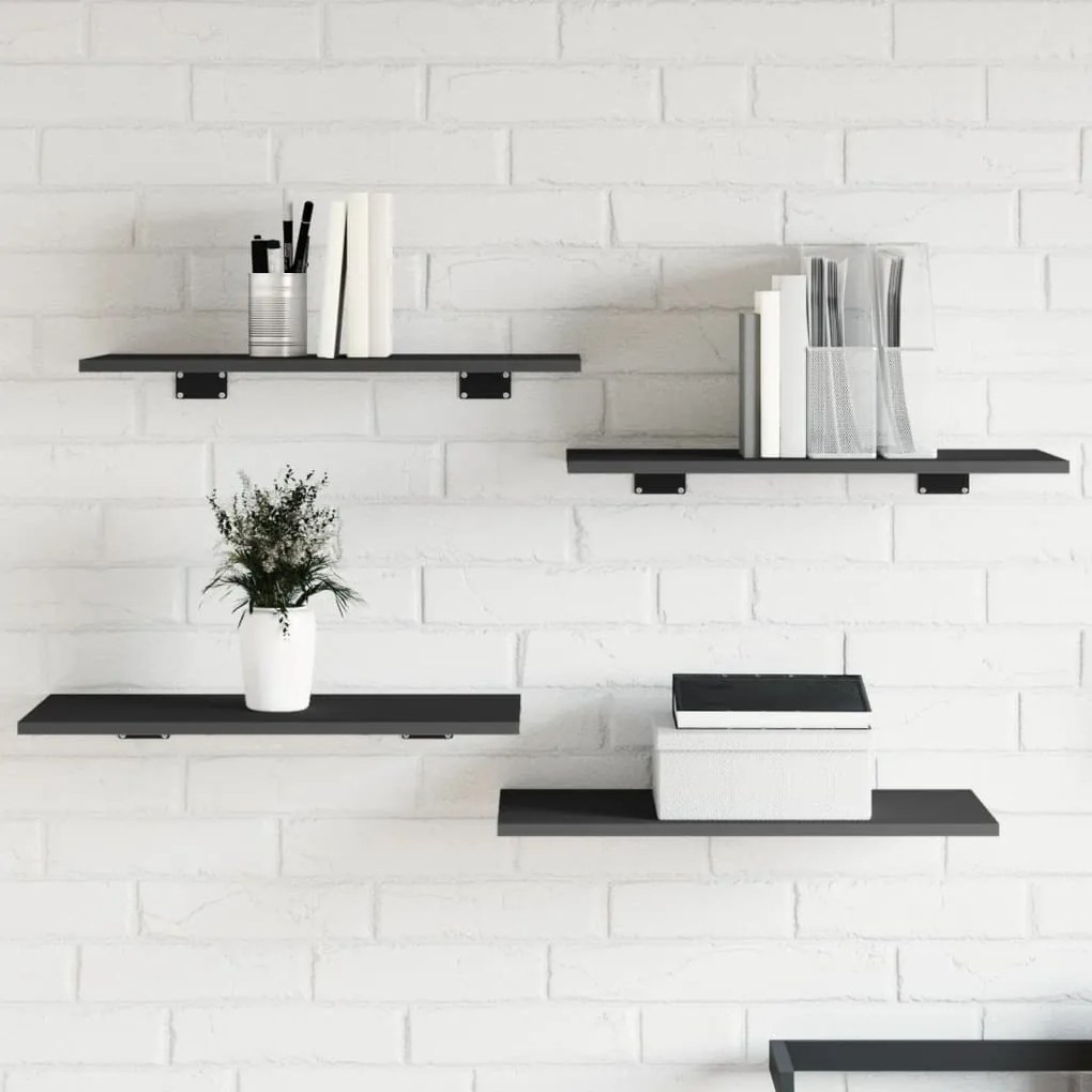 vidaXL Prateleiras para estante 8 pcs 60x30x1,5cm contraplacado cinza
