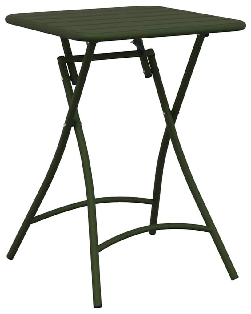 Mesa de Jardim Verde Escura Rebatível 55x55x73 cm - Aço