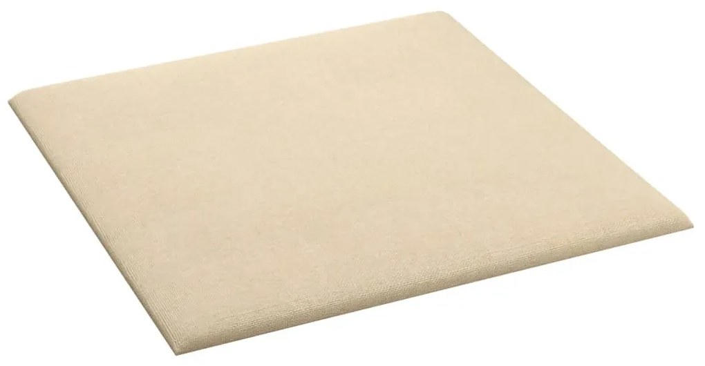 Painel de parede 12 pcs 30x30 cm tecido 1,08 m² cor creme