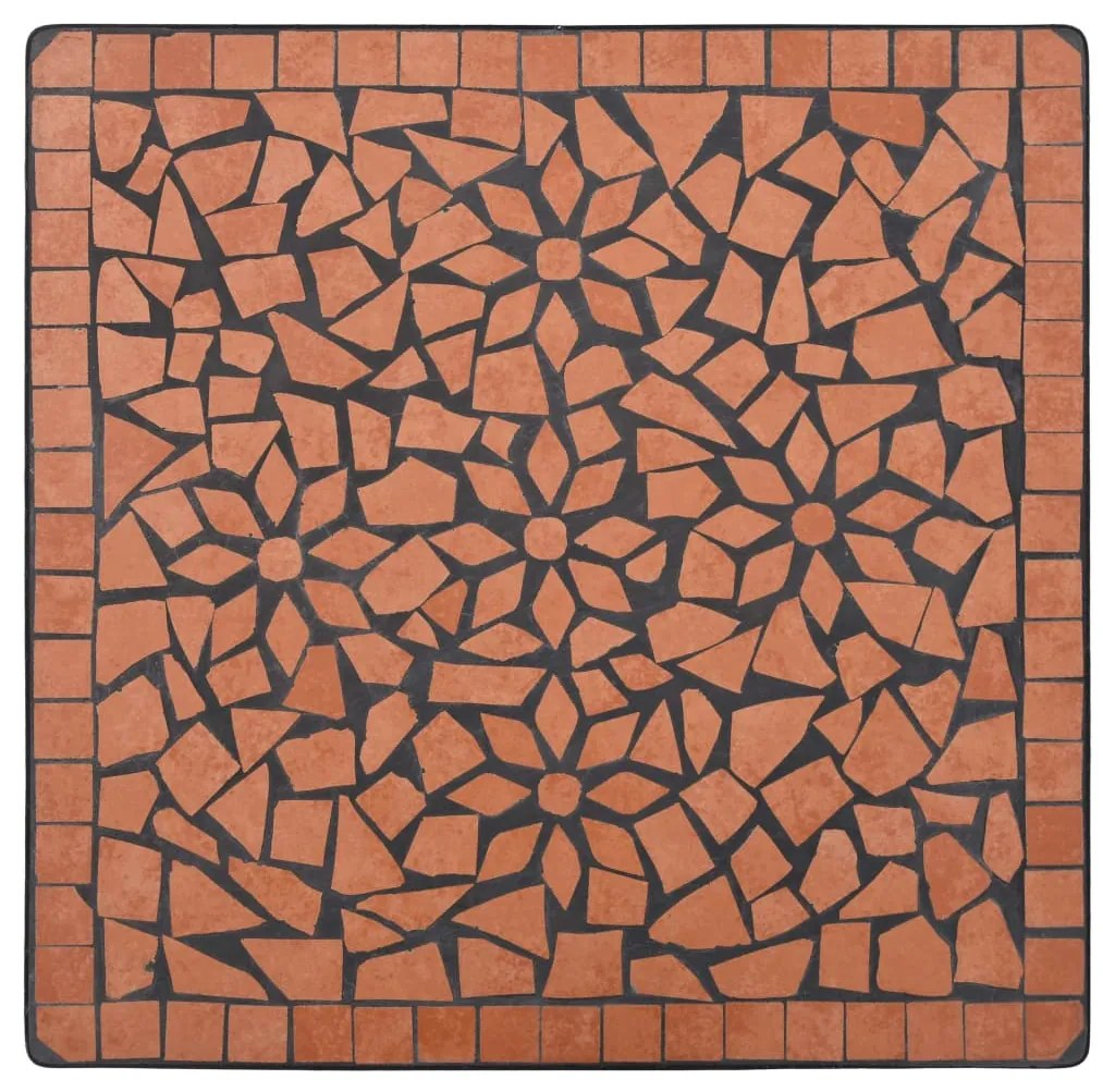 3 pcs conjunto bistro em mosaico azulejos de cerâmica terracota