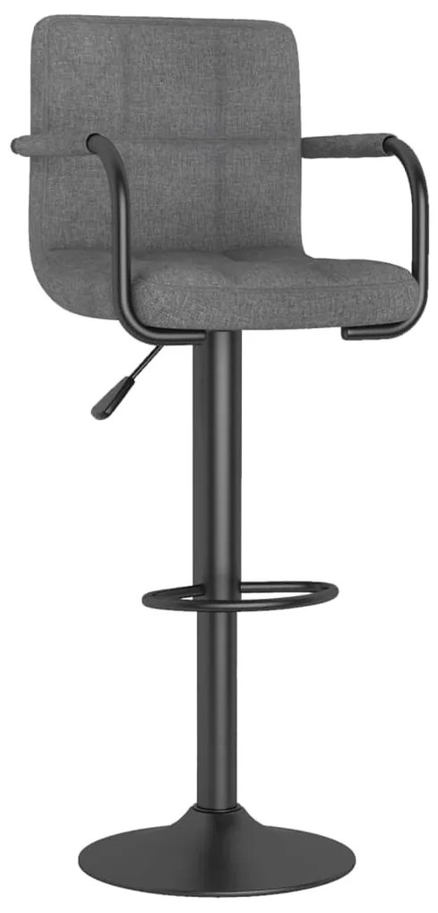 Bancos de bar 2 pcs tecido cinzento-claro