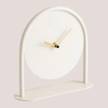 Relógio De Mesa Em Ferro Anuket Gardénia Branco - Sklum