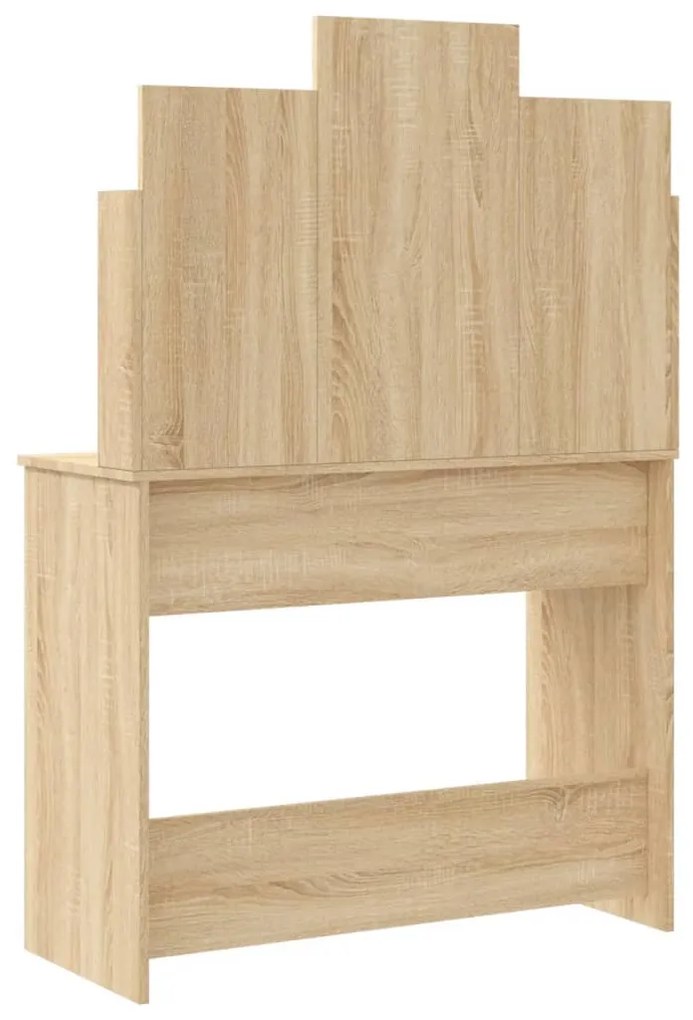 Toucador com luzes LED 96x40x142 cm carvalho sonoma