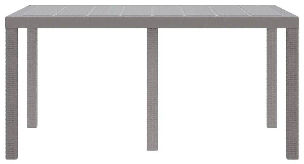 Mesa de Jardim Cinza-claro 150x100x73 cm em Rattan Sintético