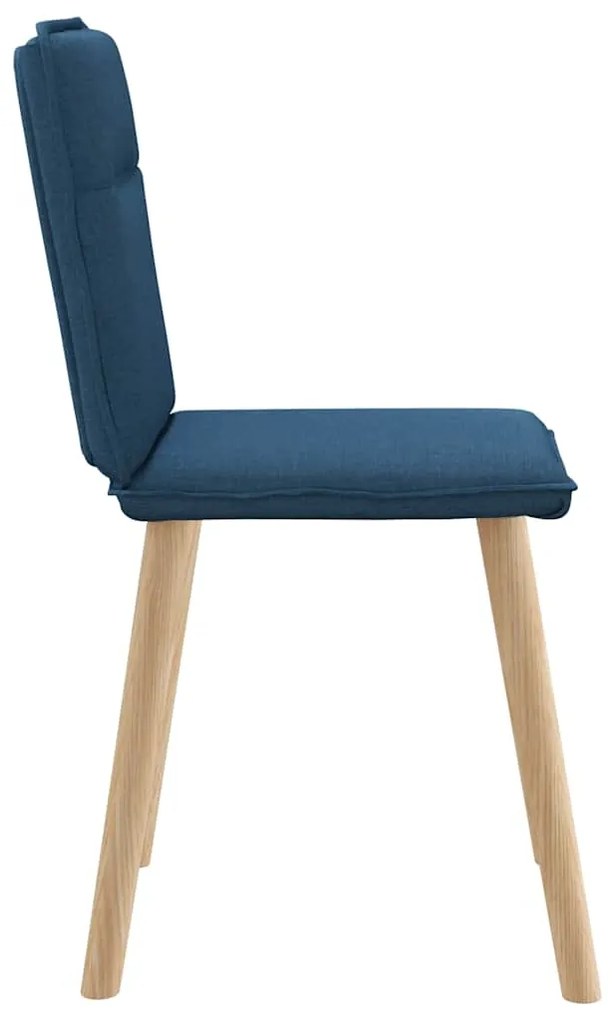 Cadeiras de jantar 4 pcs tecido azul