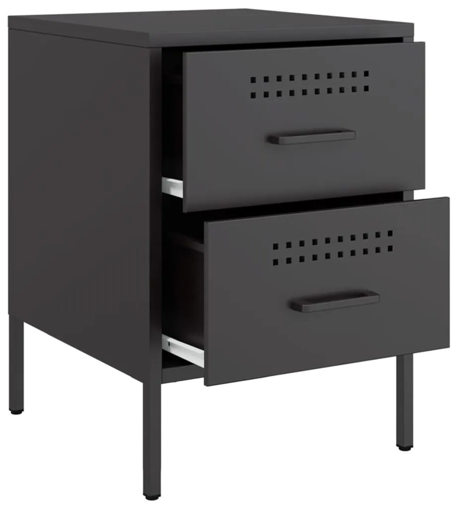 Mesa de cabeceira 36x39x50,5 cm aço preto
