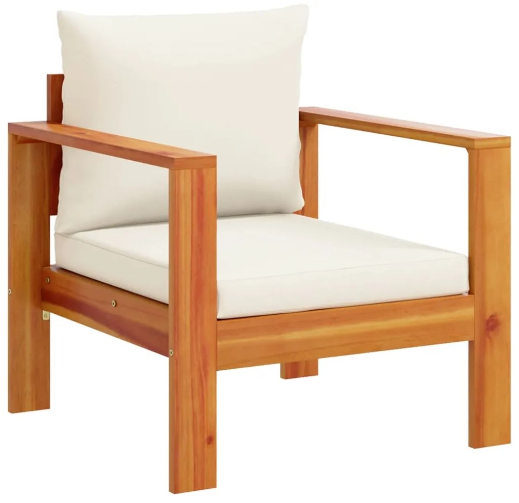 5 pcs conjunto de sofás de jardim com almofadões acácia maciça