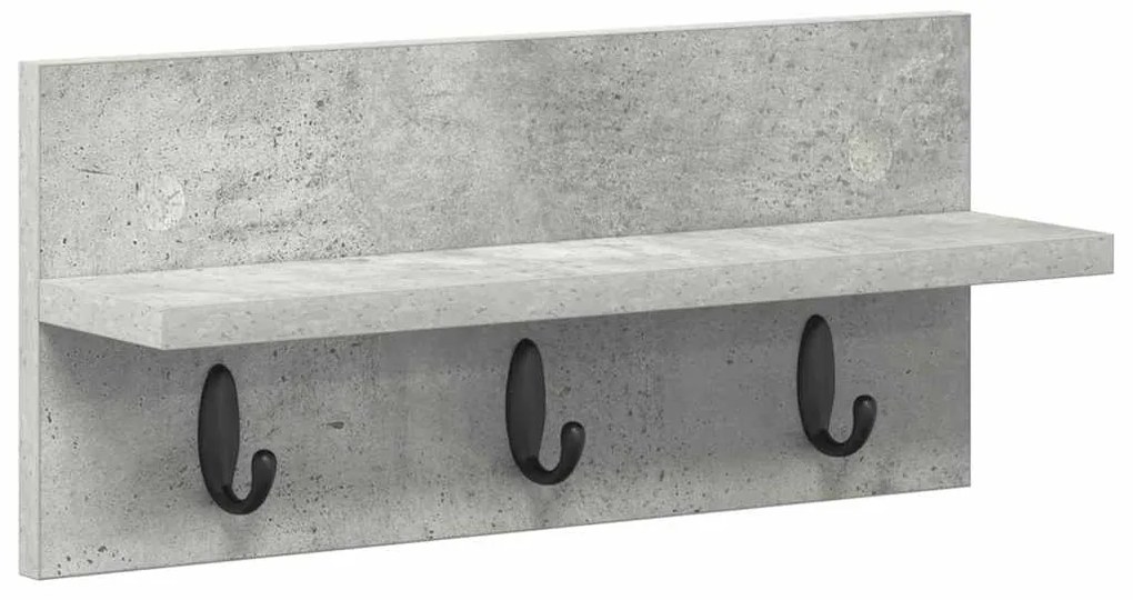 Cabideiro de Parede Cinzento cimento 40 x 10.5 x 18 cm
