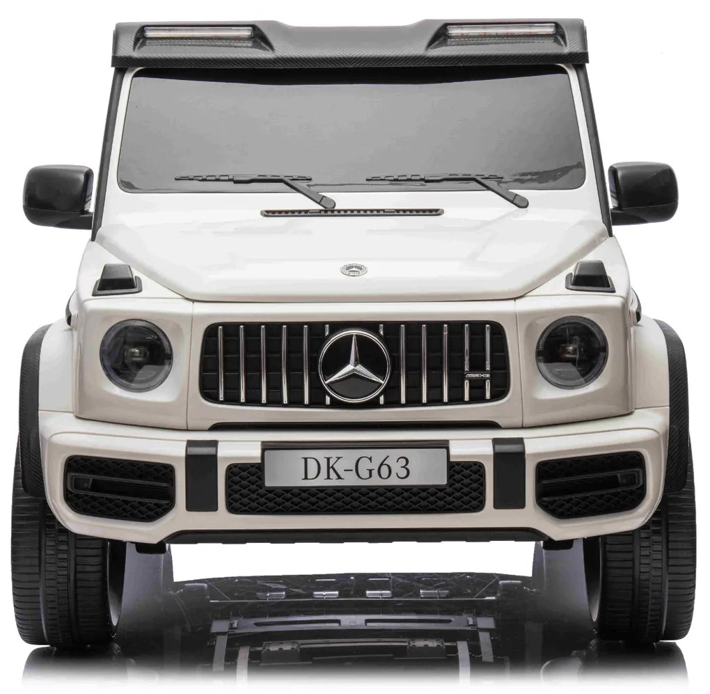 Carro elétrico para crianças Mercedes-Benz G63 AMG 4x4² 2 lugares 12V, Leitor MP3 com entrada USB/AUX, Rodas Borracha com suspensão, Bancos em pele, C