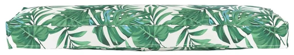 Almofadas para Palete para Banco 2 pcs Padrão de Folha 120x40x8 cm Tec