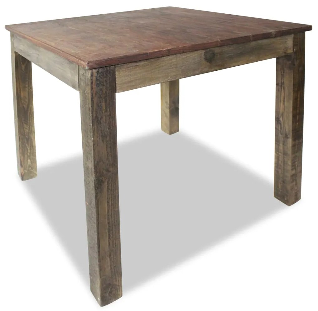 Mesa de jantar madeira reciclada maciça 82x80x76 cm