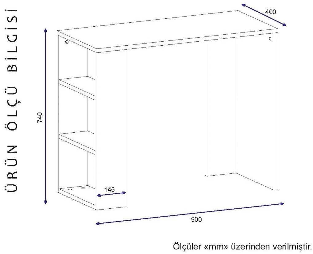 Secretária Netenya – Branco – 90x74x40 cm | Tribo Home