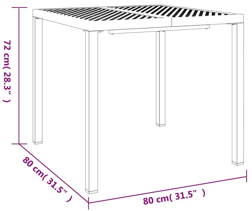 5 pcs conjunto de jantar para jardim aço antracite