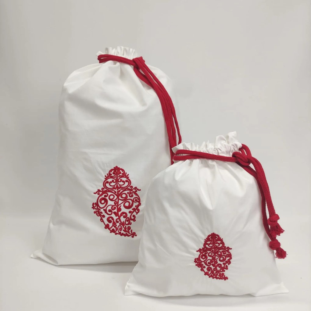 Saco Pão e Merenda Coração de Viana RED