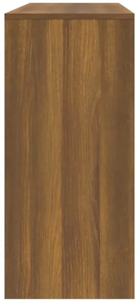 Mesa consola 100x35x76,5 cm derivados madeira carvalho castanho