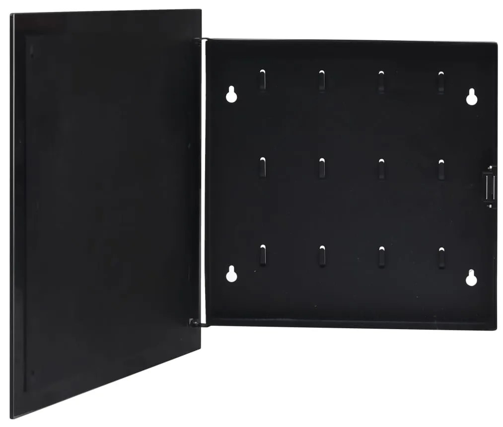 Chaveiro com quadro magnético 35x35x5,5 cm preto