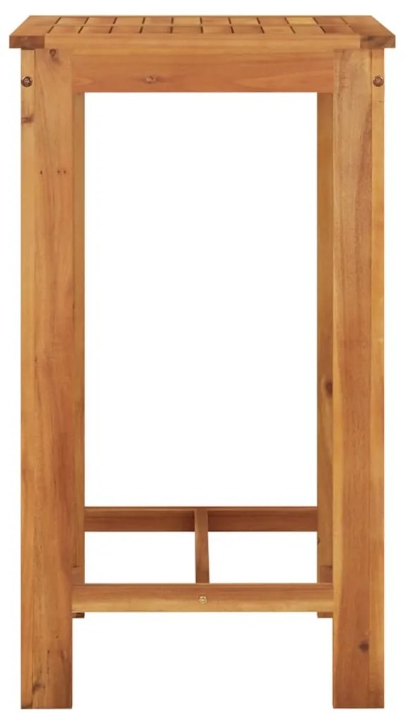 5 pcs conjunto de bar p/ jardim acácia maciça/vime PE castanho